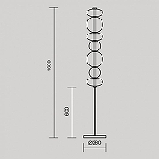Торшер Maytoni Futuro MOD307FL-L40B3K цвет плафона/подвески Светло-серый, цвет арматуры Черный-9
