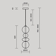 Подвесной светильник Maytoni Futuro MOD307PL-L36BS3K цвет плафона/подвески Оранжевый, цвет арматуры Латунь-9