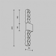 Накладной светильник Maytoni Selemo MOD328WL-L5BS3K цвет плафона/подвески Прозрачный, цвет арматуры Латунь-6