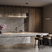 Подвесной светильник Maytoni Plume MOD340PL-L20BS3K цвет плафона/подвески Прозрачный, цвет арматуры Латунь-6