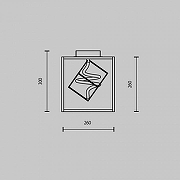 Накладной светильник Maytoni Membrane MOD345CL-L9BS3K цвет плафона/подвески Белый, Латунь, цвет арматуры Латунь-9