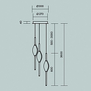 Подвесной светильник Maytoni Foresight MOD347PL-L24BS3K цвет плафона/подвески Прозрачный, цвет арматуры Латунь-10
