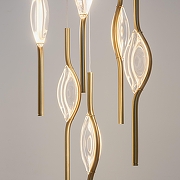 Подвесной светильник Maytoni Foresight MOD347PL-L48BS3K цвет плафона/подвески Прозрачный, цвет арматуры Латунь-8