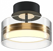 Светильник на штанге Maytoni Dress code MOD348CL-L18BBS3K цвет плафона/подвески Латунь, Прозрачный, цвет арматуры Черный