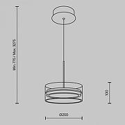 Подвесной светильник Maytoni Dress code MOD348PL-L18BBS3K цвет плафона/подвески Латунь, цвет арматуры Черный-10