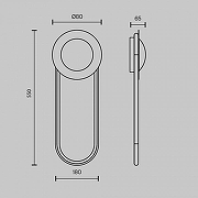 Бра Maytoni L1nk MOD357WL-L16BS3K1 цвет плафона/подвески Белый, Латунь, цвет арматуры Латунь, Черный-11