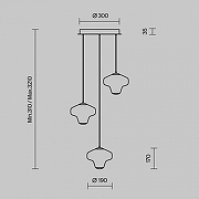Подвесной светильник Maytoni Sirocco MOD359PL-L17BS3K цвет плафона/подвески Белый, цвет арматуры Латунь-12