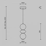 Подвесной светильник Maytoni Brosche MOD362PL-L10GR3K цвет плафона/подвески Белый, цвет арматуры Латунь-10