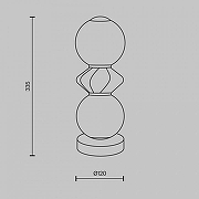 Настольная лампа Maytoni Brosche MOD362TL-L10GR3K цвет плафона/подвески Белый, цвет арматуры Латунь-8