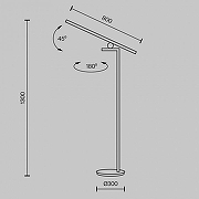 Торшер Maytoni Emphaty MOD363FL-L14B3K цвет плафона/подвески Черный, цвет арматуры Черный-5