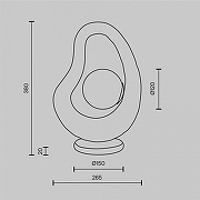 Настольная лампа Maytoni Opus MOD380TL-01GR цвет плафона/подвески Белый, цвет арматуры Серый-6
