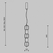 Подвесной светильник Maytoni Ritmo MOD381PL-L30B3K цвет плафона/подвески Оранжевый, цвет арматуры Черный-11