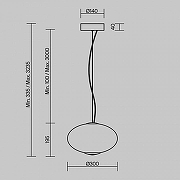 Подвесной светильник Maytoni Bruma MOD397PL-L12CH3K цвет плафона/подвески Белый, цвет арматуры Хром-12