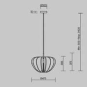 Подвесной светильник Maytoni Cambio MOD398PL-01S цвет плафона/подвески Белый, цвет арматуры Черный-6