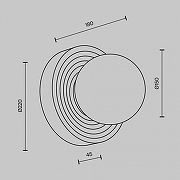Накладной светильник Maytoni Careless MOD403WL-01BG цвет плафона/подвески Белый, цвет арматуры Бежевый-12