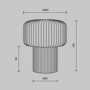 Настольная лампа Maytoni Omaggio MOD404TL-01GR цвет плафона/подвески Белый, цвет арматуры Серый-10