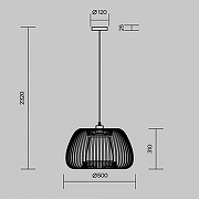 Подвесной светильник Maytoni Kirigami MOD409PL-01B цвет плафона/подвески Черный, цвет арматуры Черный-4