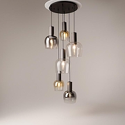 Подвесной светильник Maytoni Smart Casual MOD414PL-06B цвет плафона/подвески Светло-серый, Прозрачный, Оранжевый, цвет арматуры Черный-4