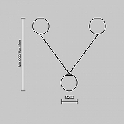 Подвесной светильник Maytoni Twins MOD427PL-L30B3K цвет плафона/подвески Белый, цвет арматуры Черный-6