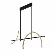 Светильник на штанге Maytoni Wabi MOD428PL-L20BK цвет плафона/подвески Белый, Латунь, цвет арматуры Черный-1