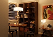 Настольная лампа Maytoni Glamping MOD437TL-02B цвет плафона/подвески Белый, цвет арматуры Коричневый, Черный-5