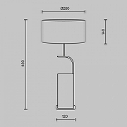 Настольная лампа Maytoni Glamping MOD437TL-02B цвет плафона/подвески Белый, цвет арматуры Коричневый, Черный-6