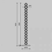 Торшер Maytoni Amulet MOD555FL-L23G3K цвет плафона/подвески Белый, Прозрачный, цвет арматуры Золото-6