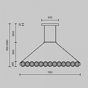 Подвесной светильник Maytoni Amulet MOD555PL-L18G3K цвет плафона/подвески Белый, Прозрачный, цвет арматуры Золото-6