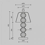 Настольная лампа Maytoni Amulet MOD555TL-L8G3K цвет плафона/подвески Прозрачный, цвет арматуры Белый, Золото-6