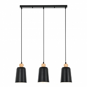 Подвесной светильник MyFar Madina MR1410-3P цвет плафона/подвески Черный, цвет арматуры Коричневый, Черный-1