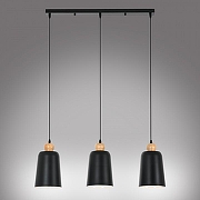 Подвесной светильник MyFar Madina MR1410-3P цвет плафона/подвески Черный, цвет арматуры Коричневый, Черный-2