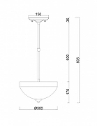 Светильник на штанге MyFar Ceiling MR1525-3C цвет плафона/подвески Белый, цвет арматуры Бронза-7