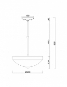 Светильник на штанге MyFar Ceiling MR1526-4C цвет плафона/подвески Белый, цвет арматуры Бронза-6
