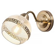 Бра MyFar Frank MR1650-1W цвет плафона/подвески Белый, Бронза, цвет арматуры Бронза-1