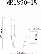 Бра MyFar Lena MR1890-1W цвет Хром-1