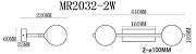 Бра MyFar Valency MR2032-2W цвет плафона/подвески Белый, цвет арматуры Золото-4