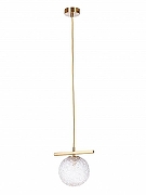 Подвесной светильник MyFar Francis MR2074-1P цвет плафона/подвески Прозрачный, цвет арматуры Латунь-3