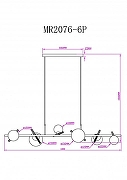 Подвесной светильник MyFar Francis MR2076-6P цвет плафона/подвески Белый, цвет арматуры Латунь-5