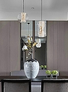 Подвесной светильник Mizi`en Evince MZ110811-1-200 цвет плафона/подвески Белый, Мрамор, Прозрачный, цвет арматуры Черный-3