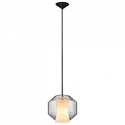 Подвесной светильник Mizi`en Evince MZ110811-1-240 цвет плафона/подвески Белый, Мрамор, Прозрачный, цвет арматуры Черный-1