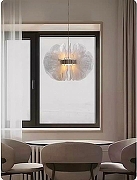 Подвесной светильник Mizi`en Flair MZ123034-1-550 цвет плафона/подвески Прозрачный, цвет арматуры Хром-2