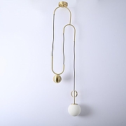 Подвесной светильник Imperiumloft NEWTON NEWTON01 цвет плафона/подвески Белый, цвет арматуры Латунь-1