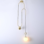 Подвесной светильник Imperiumloft NEWTON NEWTON01 цвет плафона/подвески Белый, цвет арматуры Латунь-2