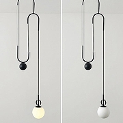 Подвесной светильник Imperiumloft NEWTON newton-black01 цвет плафона/подвески Белый, цвет арматуры Черный-1