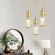 Светильник на штанге Imperiumloft Nice NICE01 цвет плафона/подвески Прозрачный, цвет арматуры Латунь-1