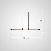 Подвесной светильник Imperiumloft NISGA NISGA01 цвет плафона/подвески Прозрачный, цвет арматуры Латунь-16