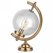 Настольная лампа Covali NL-34002 цвет плафона/подвески Прозрачный, цвет арматуры Латунь-1