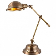 Настольная лампа офисная Covali NL-34005 цвет плафона/подвески Латунь, цвет арматуры Латунь
