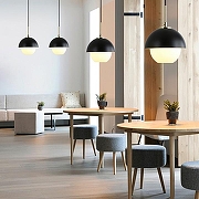 Подвесной светильник Imperiumloft Olve OLVE01 цвет плафона/подвески Белый, Черный, цвет арматуры Латунь, Черный-6