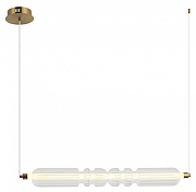 Подвесной светильник Omnilux Gavignano OML-51703-09 цвет плафона/подвески Прозрачный, цвет арматуры Латунь-1